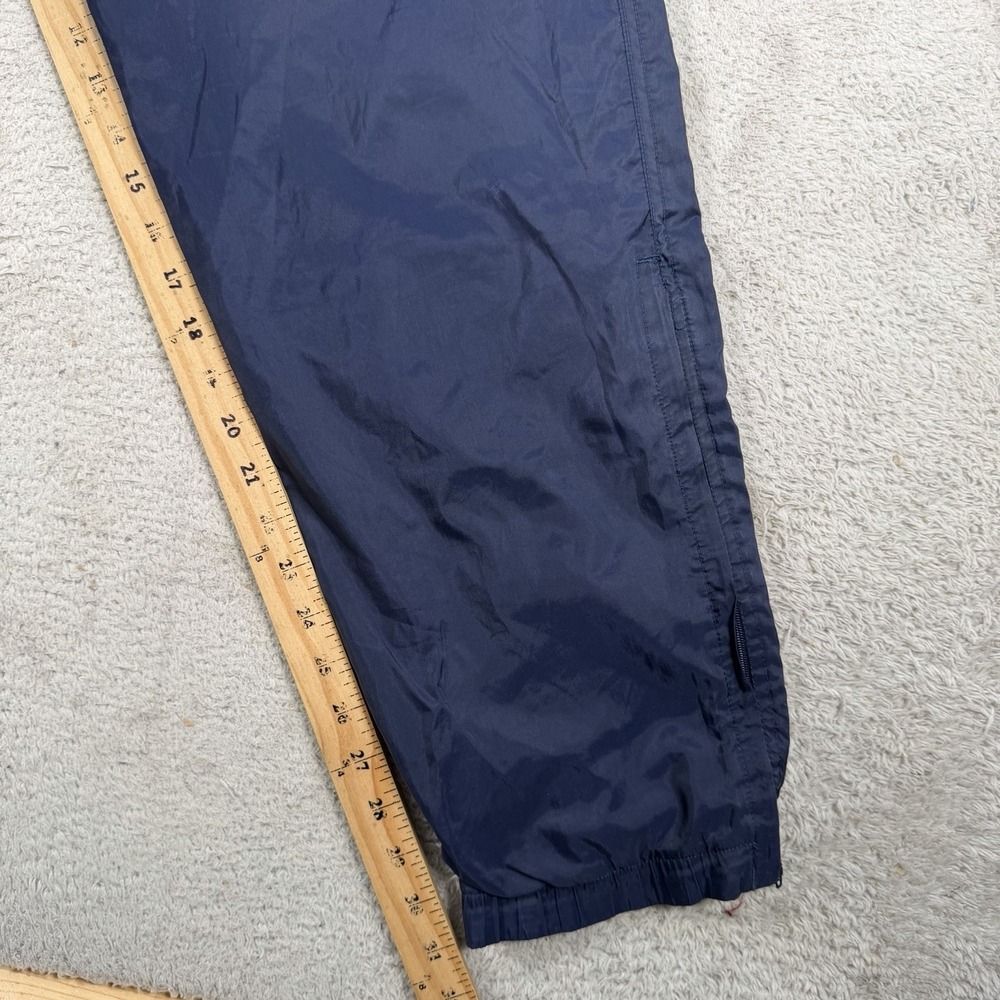 Vintage Adidas Windbreaker Pants Mens Large Navy Lined Drawstring Zip Ankle Gym - Picture 9 of 11